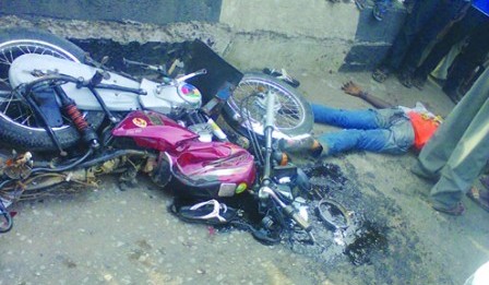A commercial motorcyclists, popularly called okada rider, identified as Rahman, has allegedly been chased to death by men