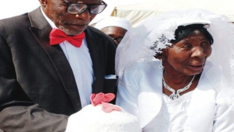107 year-old man marries 95 year-old bride
