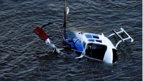 Helicopter Made A Nose-Dive Into Lagoon In Lagos