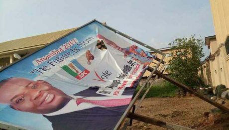 billboards of the All Progressives Congress, APC, have all been destroyed in Anambra State